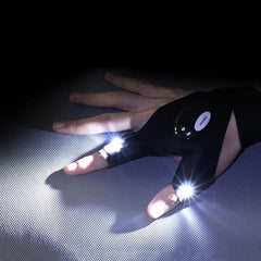 Fingerless LED Flashlight Gloves - Uluu Rush