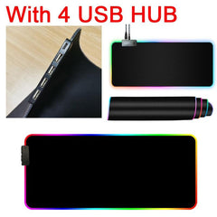 RGB Mouse Pad with Cable - Uluu Rush