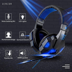 Led Light Wired Gamer Headset - Uluu Rush