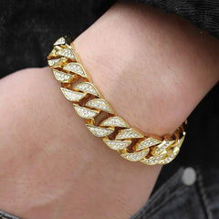 Miami Gold Curb Cuban Bracelet - Uluu Rush