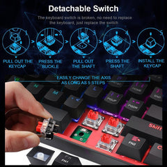 Mini Mechanical Gaming Wired Keyboard - Uluu Rush