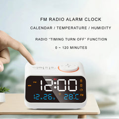 Modern FM Radio LED Alarm Clock for Bedside Wake Up