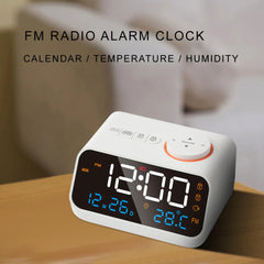 Modern FM Radio LED Alarm Clock for Bedside Wake Up