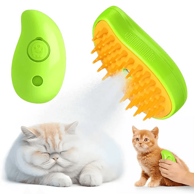 3 in 1 Dog Steamer Brush Electric Spray - Uluu Rush