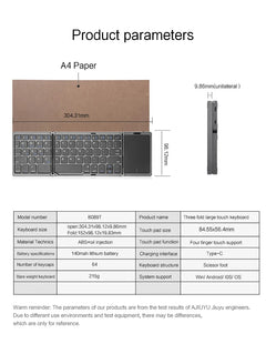 Mini Folding Wireless Keyboard