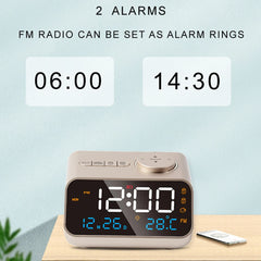 Modern FM Radio LED Alarm Clock for Bedside Wake Up