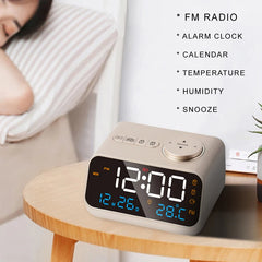 Modern FM Radio LED Alarm Clock for Bedside Wake Up