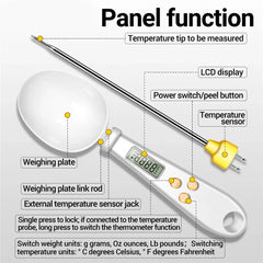 2-in-1 Digital Kitchen Spoon Scale with LCD Display