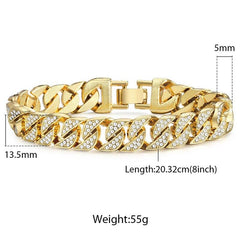 Miami Gold Curb Cuban Bracelet - Uluu Rush