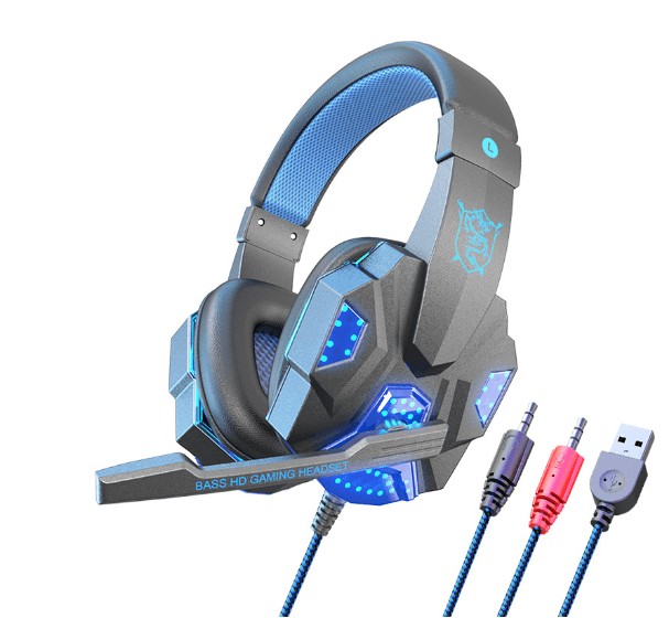 Led Light Wired Gamer Headset - Uluu Rush