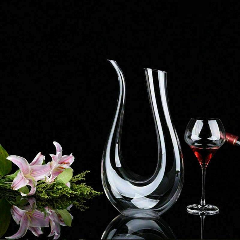 Crystal U-shaped 1500ml Wine Decanter - Uluu Rush