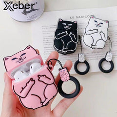 Cartoon Cat AirPods Case - Uluu Rush